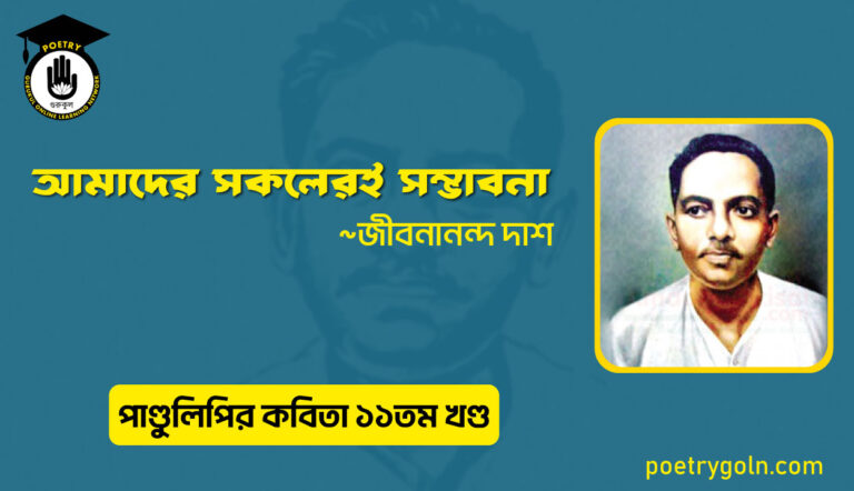 আমাদের সকলেরই সম্ভাবনা । জীবনানন্দ দাশ । পাণ্ডুলিপি কাব্যগ্রন্থ,২০০৫